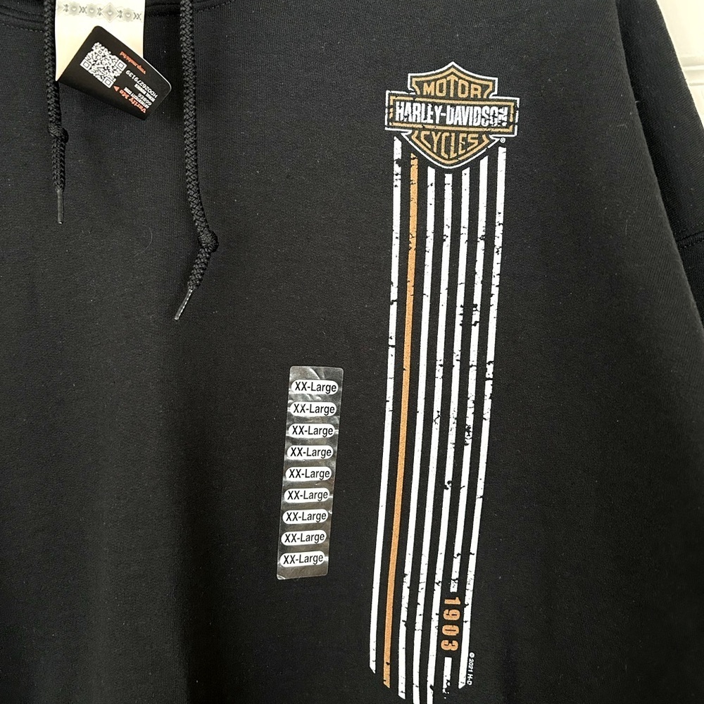 Harley Davidson Men’s Hooded Sweatshirt NWT - Picture 2 of 4